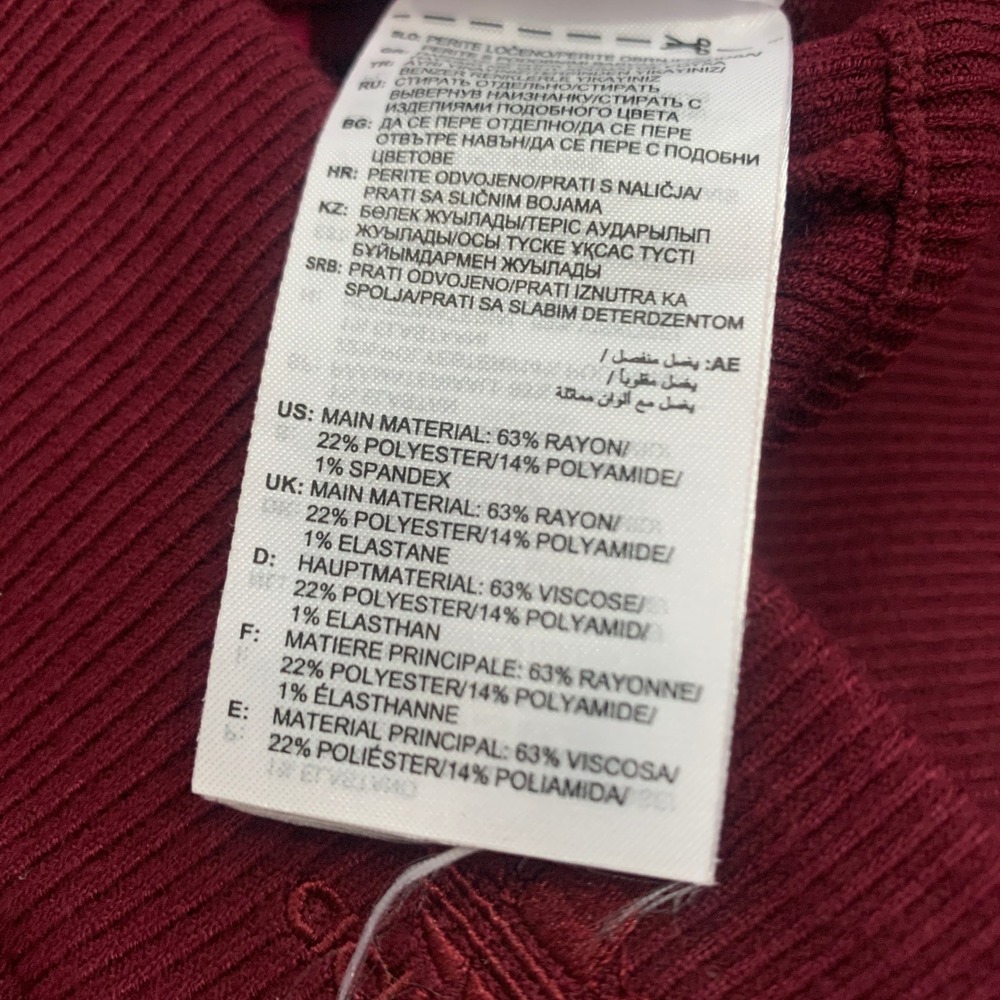 Adidas x Ivy Park ribbed knit skinny leggings in burgundy pink - size s women - Picture 8 of 9